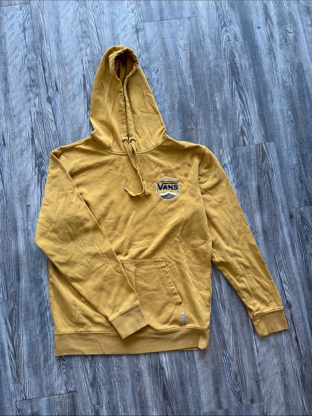 Vans Mustard Yellow Logo Pullover Hoodie